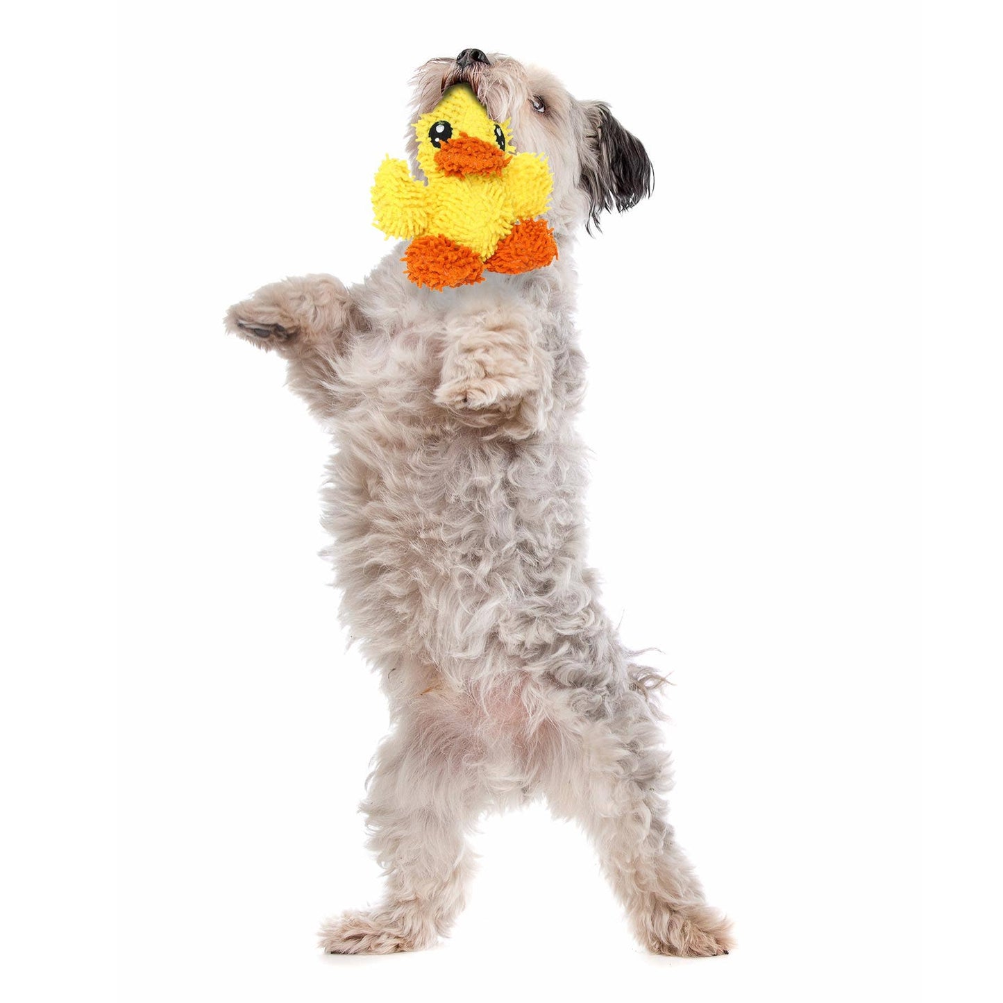 Tuffy Dog Toys - VIP Products - Mighty Jr Microfiber Ball Duck, Durable, Squeaky Dog Toy